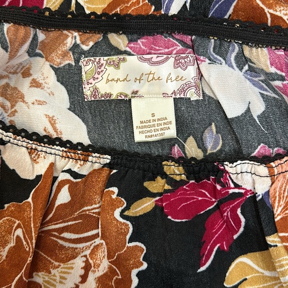 BAND OF THE FREE LILOU BLACK FLORAL LACE SLIP MIDI SKIRT (S) NWT - Picture 9 of 10